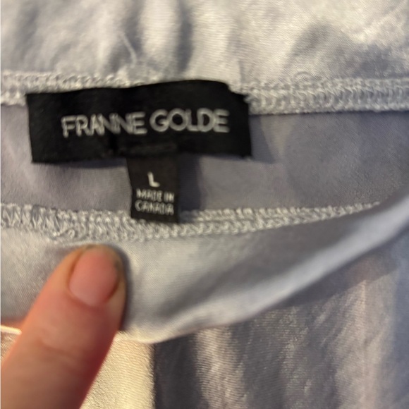 Silver Satin Midi  Skirt Nordstrom’s Elastic Waist SZ L Minimalist Feminine Y2K - Picture 4 of 8